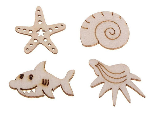 Imagen 4 de 10 de Colgantes De Madera Decoración Bricolaje Artesanía De