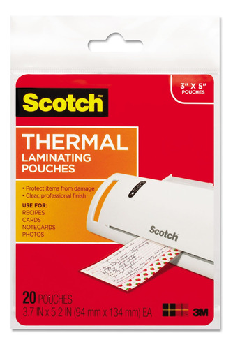 Scotch Tp590220 Bolsas De Laminacion Termica Tamano Tarjeta 