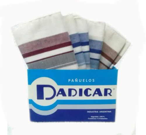 Imagen 4 de 5 de Pañuelo De Mano Para Hombre Dadicar Pack X6 Unidades