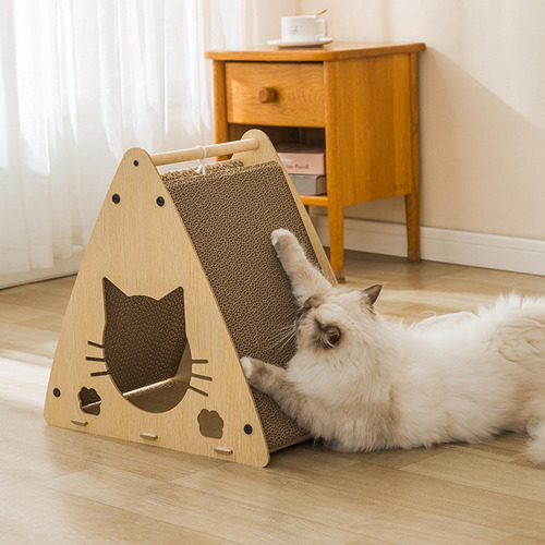 Cartón Cat Houses Rascador Para Gatos Medianos Y Kitty