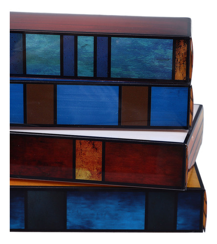 Stacked Books Acrylic Colorful Book Reading Handmade