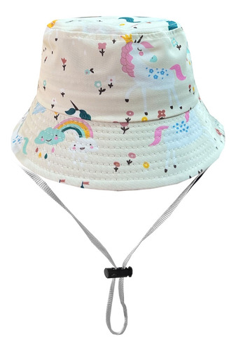 Boné Unicórnio Bucket Infantil Menina 1-8 Anos Moda Casual