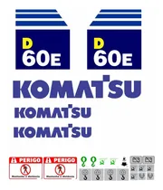 Comprar Kit Adesivos Compatível Trator Esteira Komatsu D 60e D60e Cor TRATOR ESTEIRA KOMATSU D60E