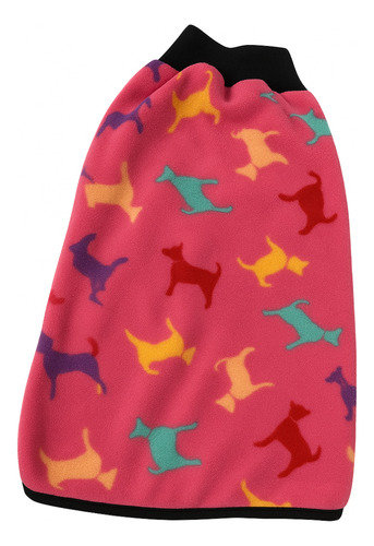 Poncho Polar Chaleco Estampado Perros Ropa Invierno Abrigo Talle 7 -- Perritos