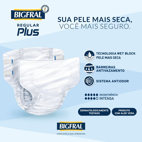 Imagem 2 de 5 de Fralda Bigfral Regular Plus Tamanho M - 8 Unidades