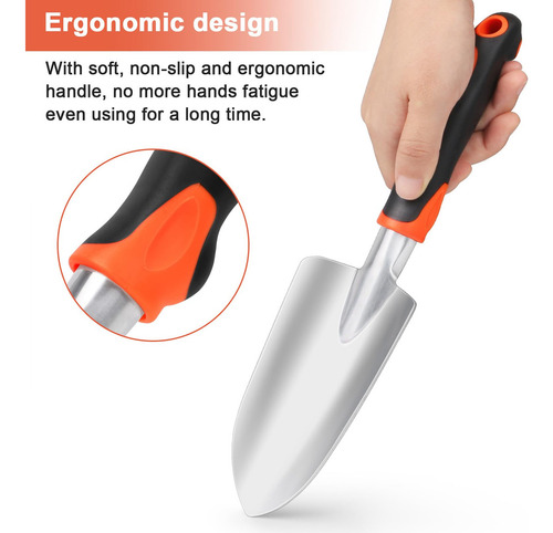 Paleta De Mano De Jardín Con Mango Ergonómico