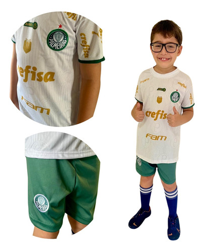 Kit Cojunto Infantil E Juvenil Palmeiras 02 Ao 14