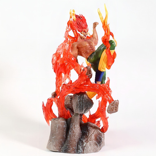 Action Figure Naruto Might Guy 8 Portões Com Led Gk 32cm