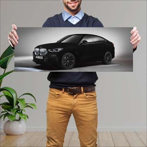 Cuadro 30x80cm Auto 2019 Bmw X6 Vantablack 94635 835