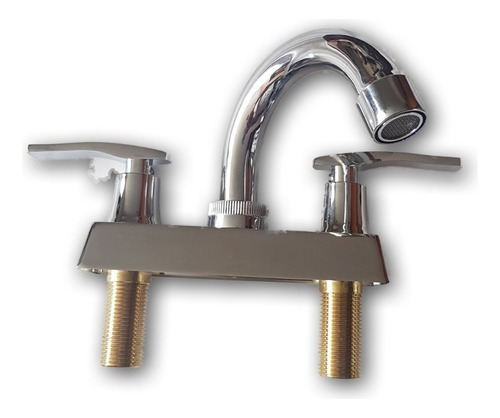 Mezcladora Para Lavabo Con Manerales De Palanca Zinc Cromado