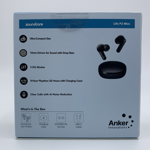 Imagem 3 de 8 de Fone De Ouvido Bluetooth Anker Soundcore Life P2 Mini Preto
