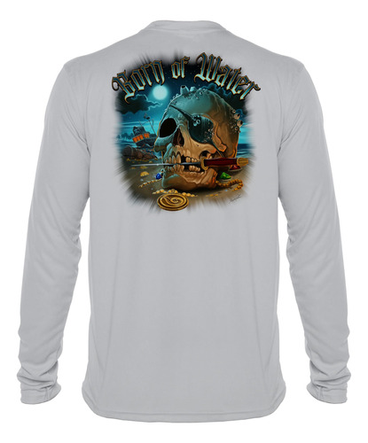 Born Of Water Camiseta Calavera Pirata: Proteccion Uv Para