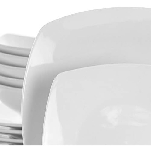 Vajilla De Porcelana Blanca Elama, 18 Piezas, Newman