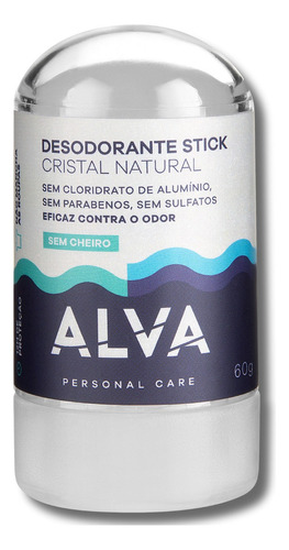 Alva desodorante cristal stick vegano 60g 