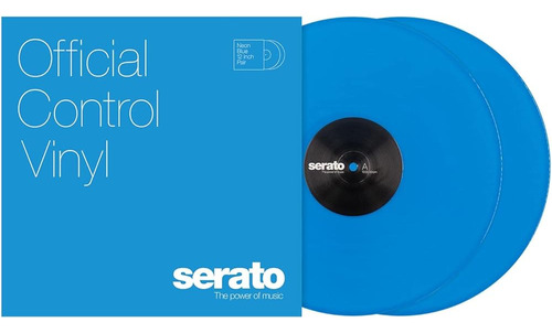 Serato 12  Vinilo De Control - Serie Neon - Azul (par)