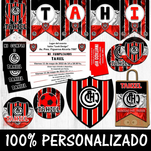 Kit Imprimible Candy Chacarita Juniors Fútbol Personalizado