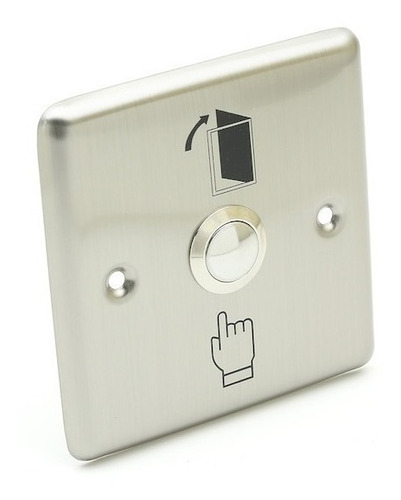 Boton De Salida Pulsador Control Acceso Metalico Puerta