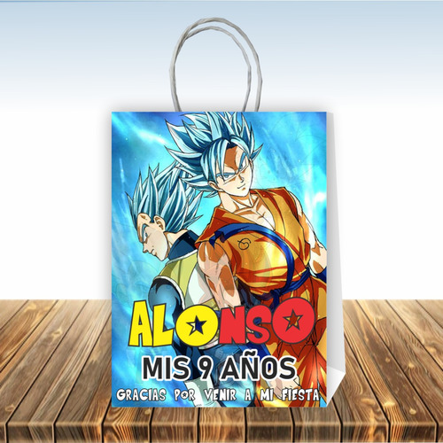 Bolsas Cumpleaños Personalizadas Dragon Ball 10 Unidades #d8