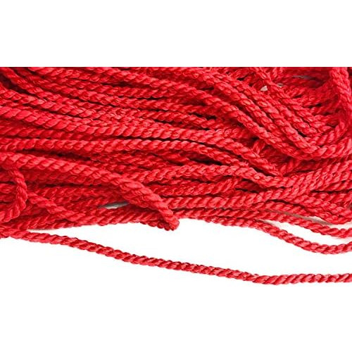 Borlas De Cordón Rojo Girado De 1/8  (3 Mm), Cuerda Tr...