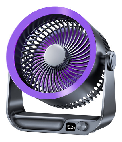 Ventilador De Escritorio Portátil Recargable 4000mah Color Negro