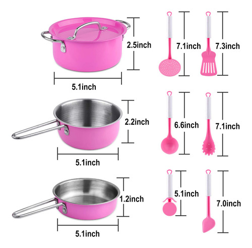 Set Cocina Infantil 26 Piezas Con Delantal Y Gorro Chef Color