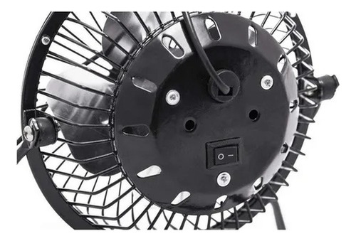 Mini Fan Escritorio 4 Pulgadas 10 Cm Metalico Usb Portátil