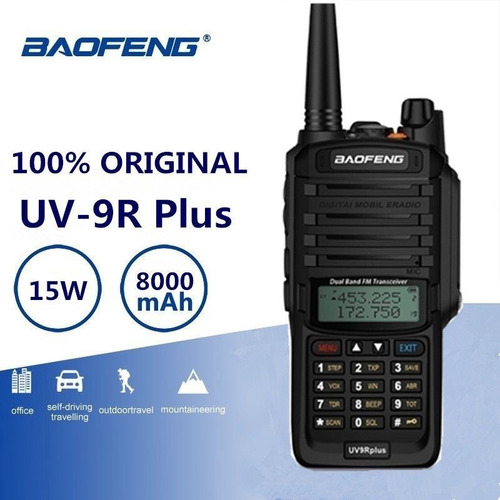Imagen 2 de 8 de Handy Baofeng Uv9r Plus 15w Uhf- Vhf Ip67 8000mah 2019