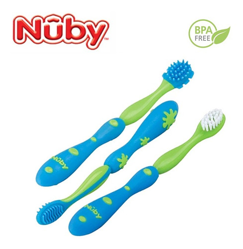 Kit Cuidado Oral Infantil 3 Estágios Azul Ou Rosa - Nuby