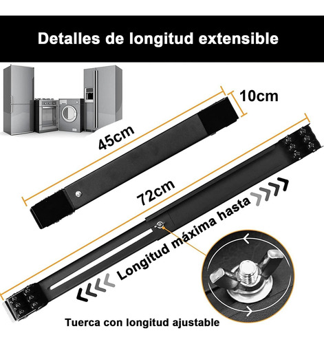 Soporte Ajustable Base Con Ruedas Para Refrigerador Lavadora