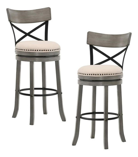 Furniture Of America Shae Taburete Giratorio De Madera De 29