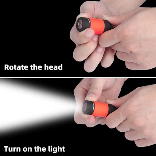 4pcs Mini Llavero Recargable Portátil Con Linterna Led Para