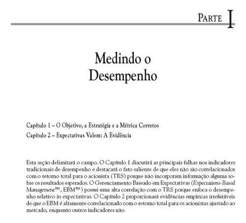 Superando Expectativas de Retorno com EBM: A Abordagem do Expectations-Based Management para Criar e Incrementar Valor para a Empresa e o Acionista, de Copeland, Tom. Editorial Bookman Companhia Editora Ltda., capa mole em português, 2008