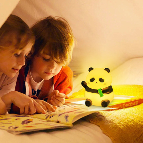 Y Lámpara De Gel De Sílice Cute Pandas Night Light Pat