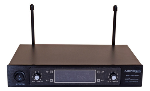 Microfono Inalambrico Mano Doble Uhf/fq Variable Carverpro