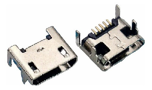 Puerto Conector Micro Usb V8 5p Para Placa 2pcs Uso General 