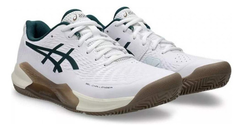 Zapatillas Asics Gel Challenger 14 Clay Blanco Verde Oscuro