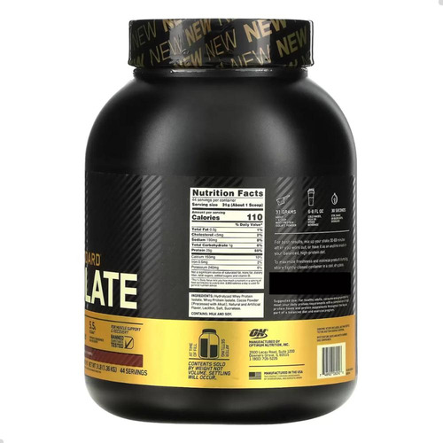 100% Isolate Whey Gold Standard 720g 1,58 Lbs Optimum