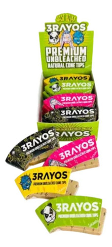 Filtros Carton Conos 3rayos Unbleached Tips Premium Sensei Sabor Neutro