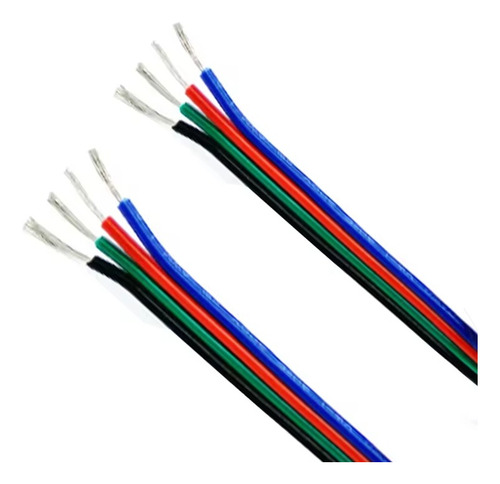 Cable Rgb X10mts 4 Polos 4 Colores Para Tiras Led 5-12-24v