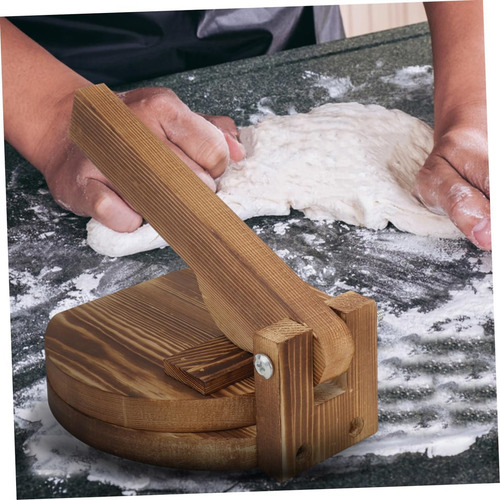 Prensa De Tortilla De Madera Para Hacer Bolas De , Prensador Color Chocolate