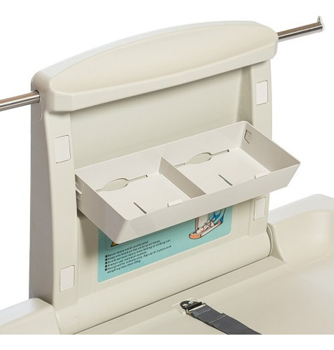 Cambiador De Pared Rebatible Plegable Compacto Para Bebes Blanco Corazones