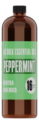 Lab Bulks - Aceite Esencial De Menta, Botella De 16 Onzas, P
