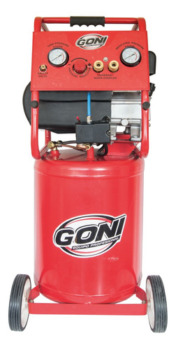 Compresor de aire eléctrico portátil Goni 958 50L 3.5hp 127V 60Hz rojo