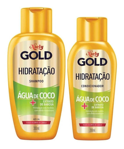 Niely Gold Água De Coco Shampoo 300ml Condicionador 200ml