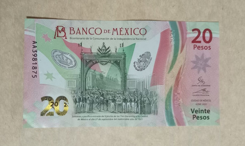 Billete $20 Mexicanos Serie A A