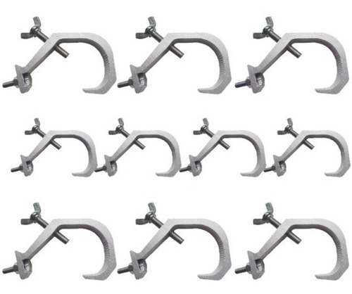 Imagem 1 de 3 de 10 Garra Clamp Gancho Q15 De Aluminio Box Truss Loja