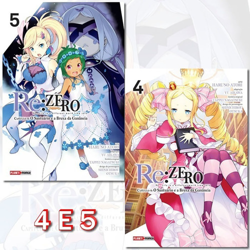 Re: Zero O Santuário E Bruxa Da Ganância 4 E 5! Mangá Panini! Novo E Lacrado