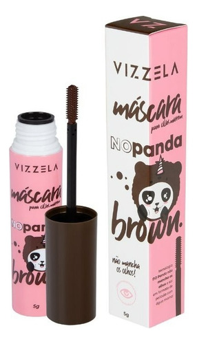 Rímel Máscara Cílios No Panda Brown Vizzela Vegana Marrom