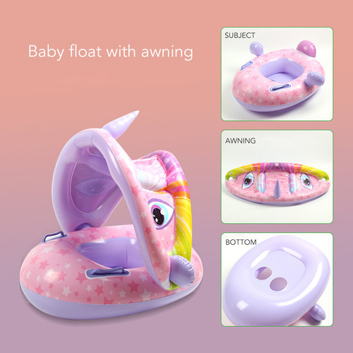 Flotador Inflable Para Piscina Para Bebés, Con Doble Asa, Fo