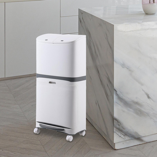 Lj Lixeira De Cozinha, 48l, Grande Capacidade, Com Pedal,